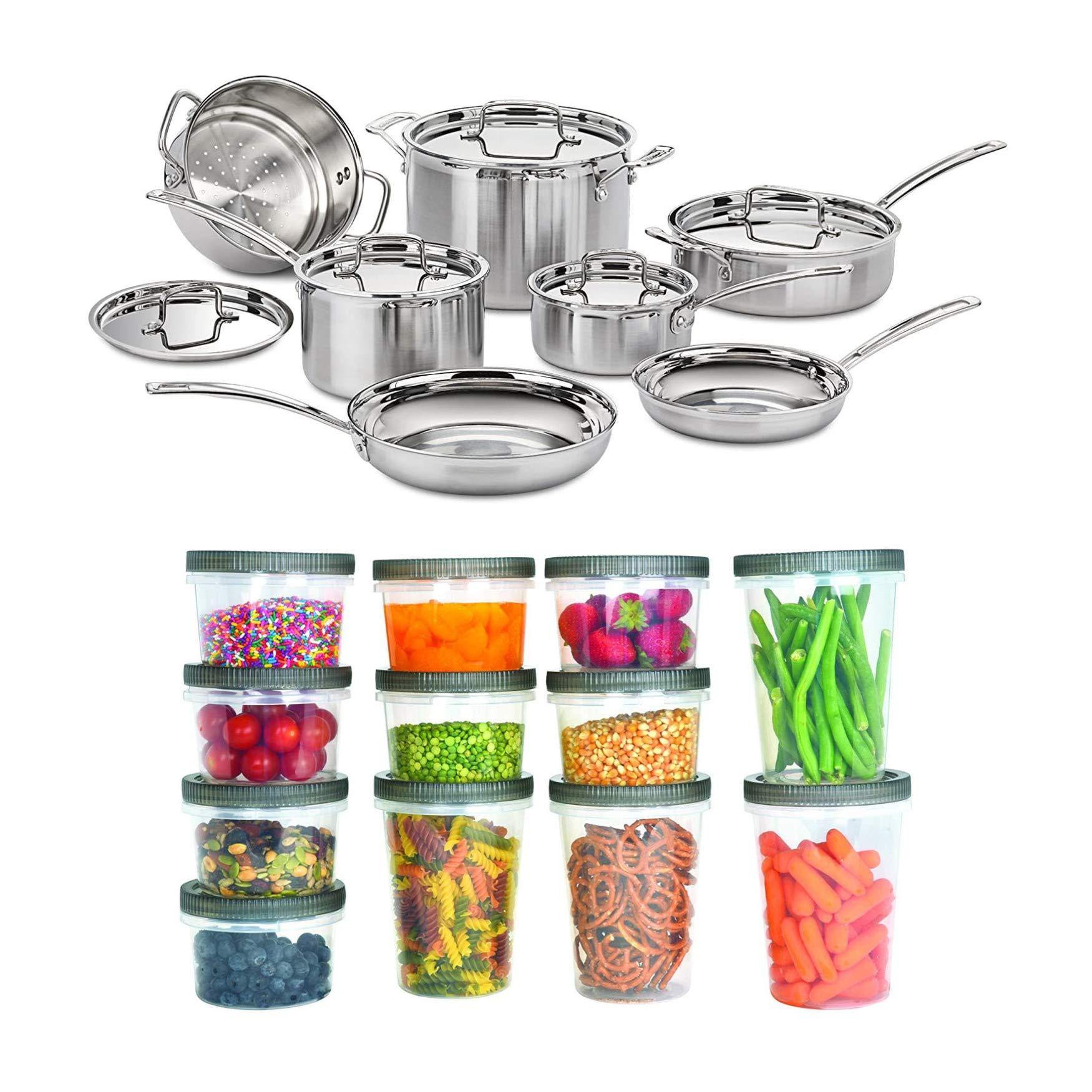 Cuisinart MCP-12N MultiClad Pro 3-Ply Stainless Steel 12-Piece - JOY2ESpree