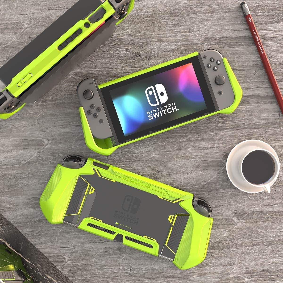 Mumba Dockable Case Compatible for Nintendo Switch, [Blade Series] TPU Grip Protective Cover Case with Ergonomic Design and Comfort Grip (Clear) - JOY2ESpree
