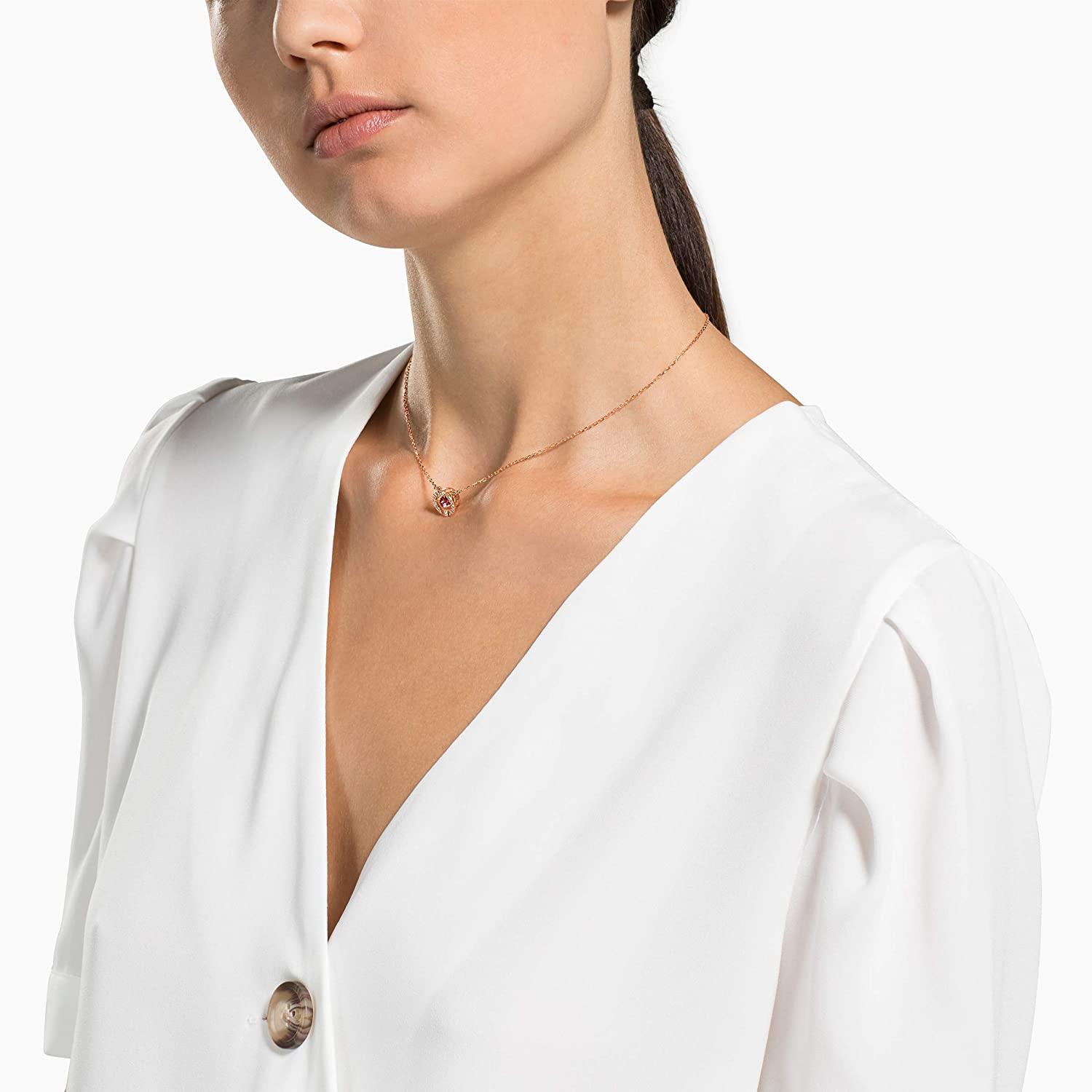 SWAROVSKI Women's Sparking Dance Crystal Jewelry Collection, Rose Gold Tone Finish - JOY2ESpree