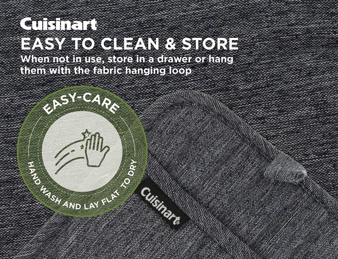 Cuisinart Chambray Neoprene Mini Oven Mitts, 2 Pack – Heat Resistant to 400 F . - JOY2ESpree