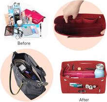 
                        
                          画像をギャラリービューアに読み込む, Vercord Felt Tote Handbag Purse Pocketbook Organizer Insert Divider Shaper Bag in Bag
                        
                      