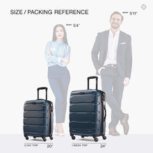 
                        
                          Load image into Gallery viewer, Samsonite Omni PC Hardside Expandable Luggage with Spinner Wheels, Black, Carry-On 20-Inch
                        
                      