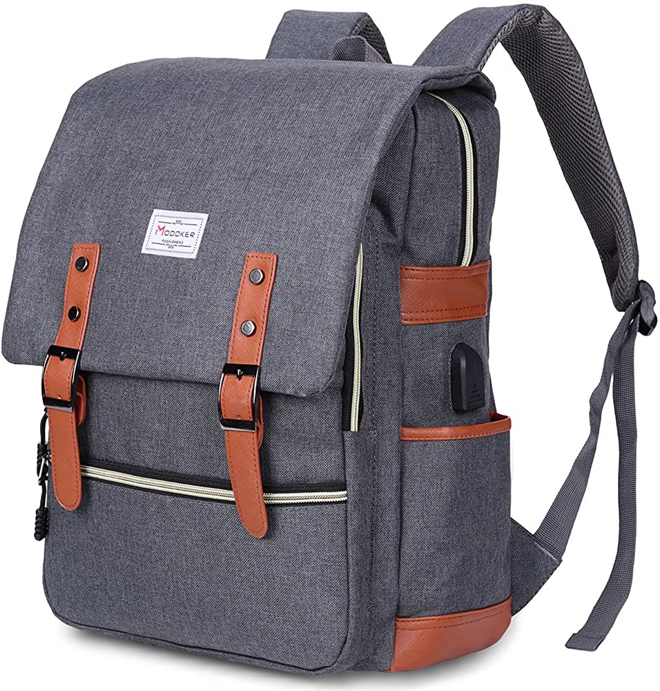 Modoker Vintage Laptop Backpack for Women Men,School College Backpack