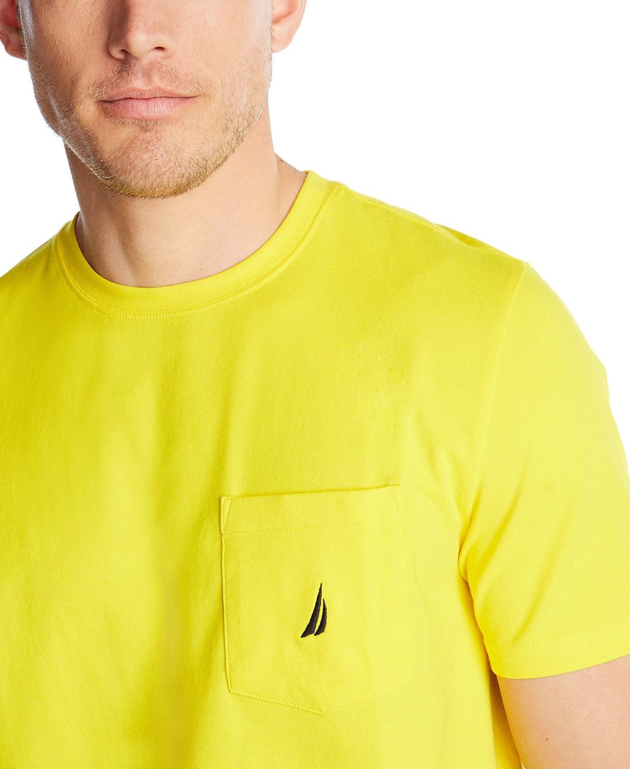 Nautica Men's Solid Crew Neck Short-Sleeve Pocket T-Shirt - JOY2ESpree