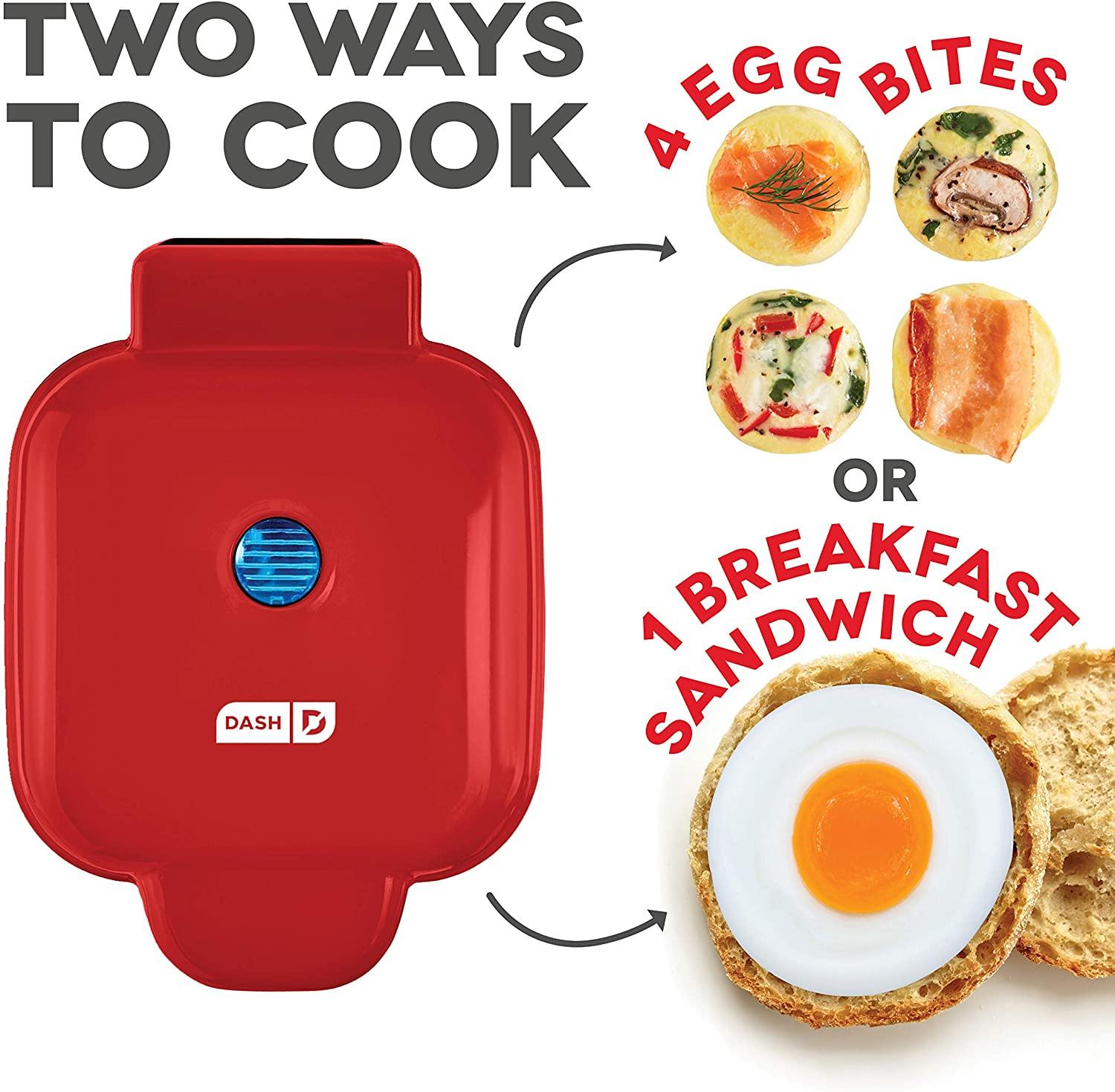 Dash DBBM450GBAQ08 Deluxe Sous Vide Style Egg Bite Maker with Silicone Molds for Breakfast Sandwiches