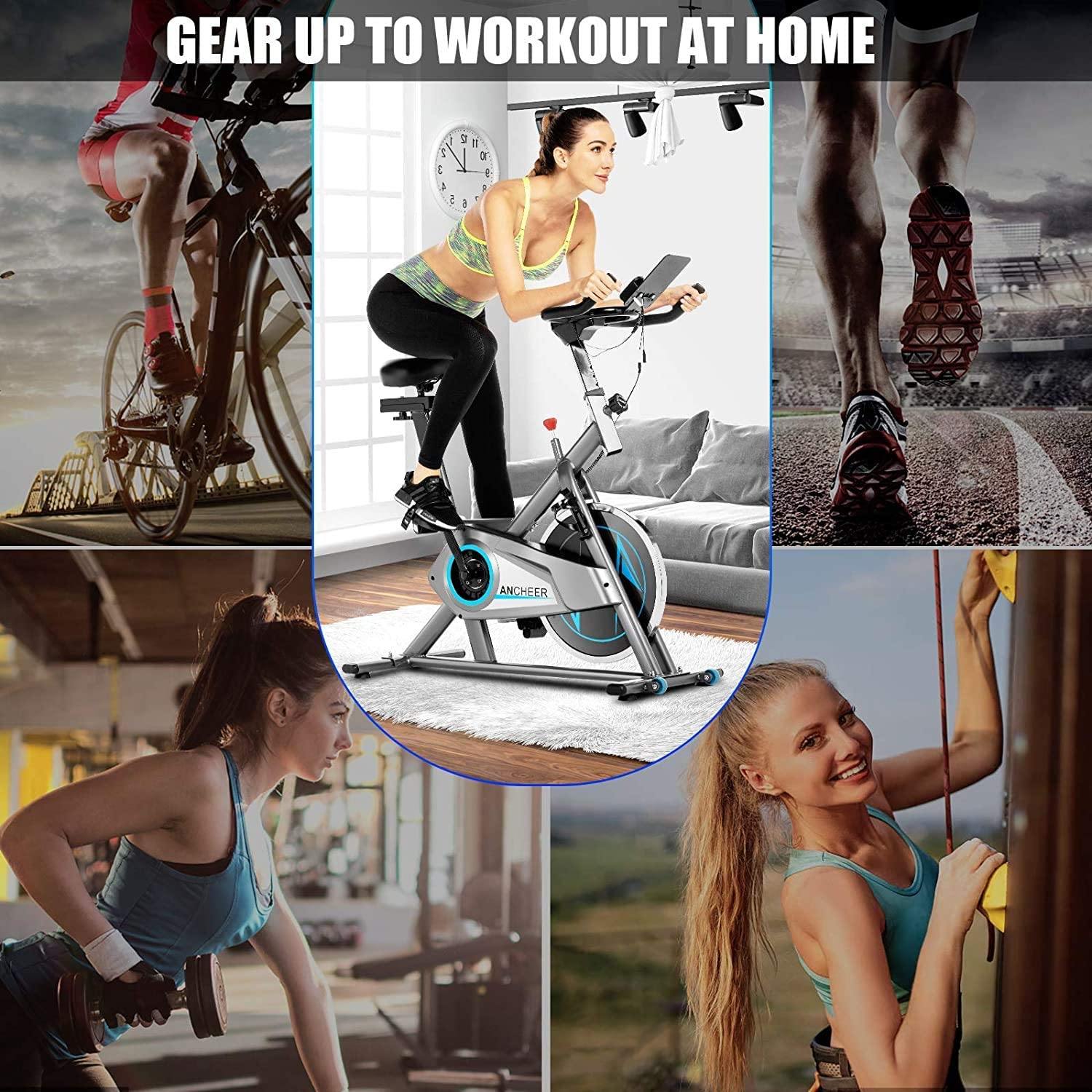 ANCHEER Exercise Bike with APP connection, 35LB Flywheel Max. - JOY2ESpree