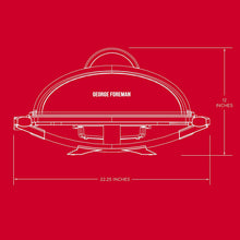 
                        
                          गैलरी व्यूवर में इमेज लोड करें, George Foreman 12-Serving Indoor/Outdoor Rectangular Electric Grill, Red, GFO201R - JOY2ESpree
                        
                      