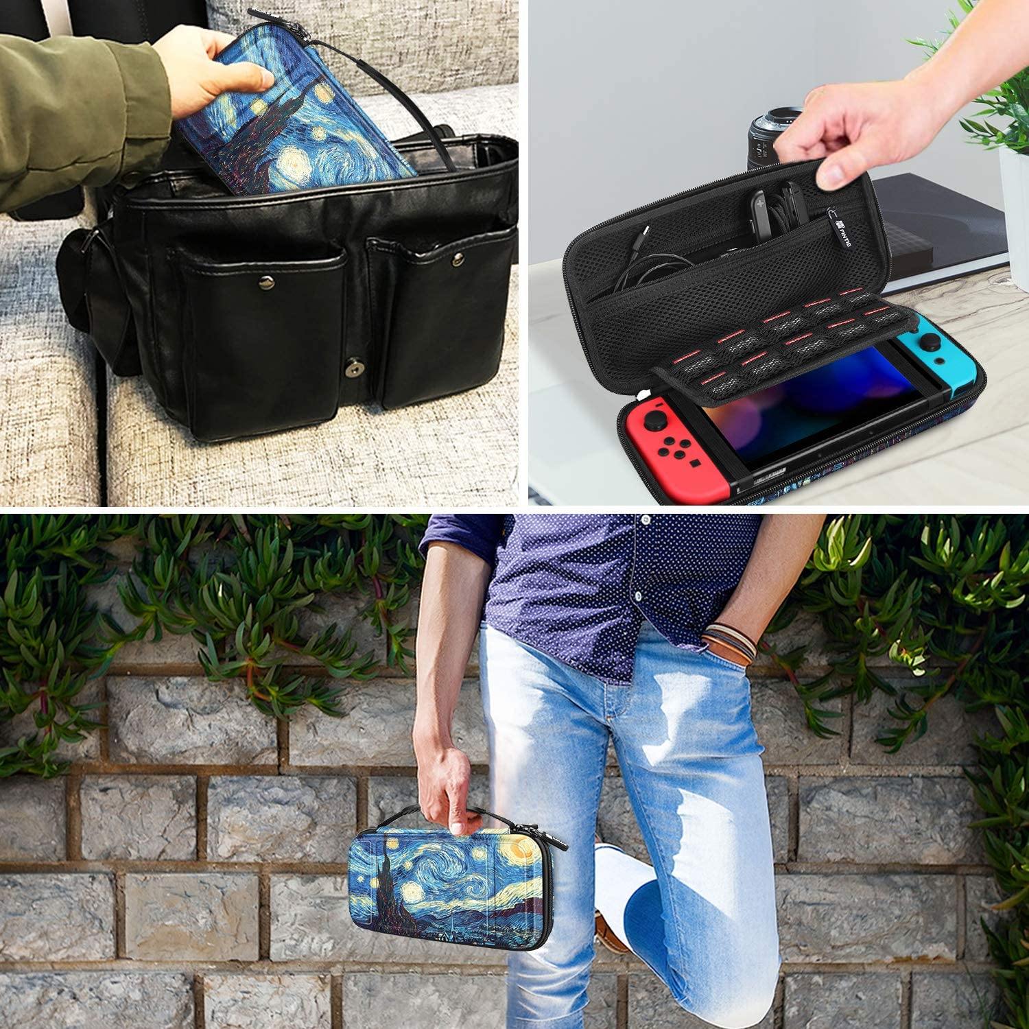Fintie Carry Case for Nintendo Switch - [Shockproof] Hard Shell Protective Cover Travel Bag w/10 Game Card Slots - JOY2ESpree