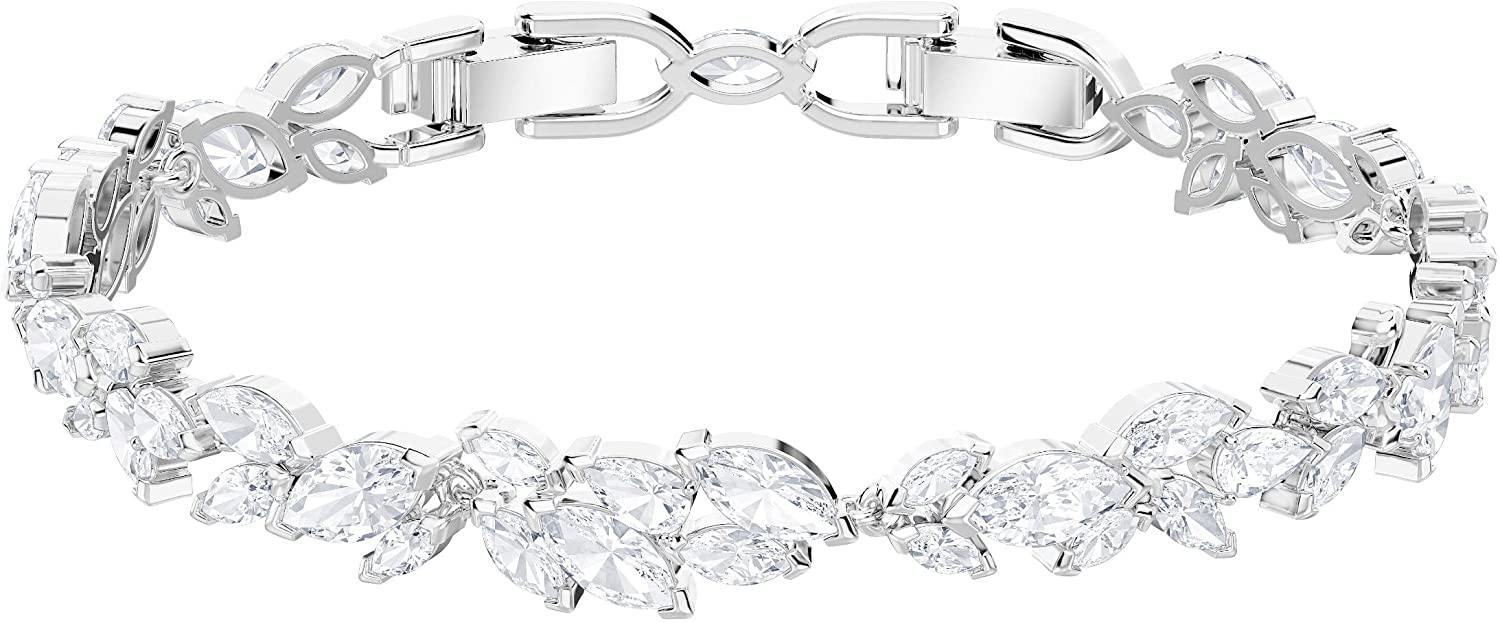 Swarovski Women's Louison Jewelry Collection, Rhodium Finish, Blue Crystals, Clear Crystals - JOY2ESpree