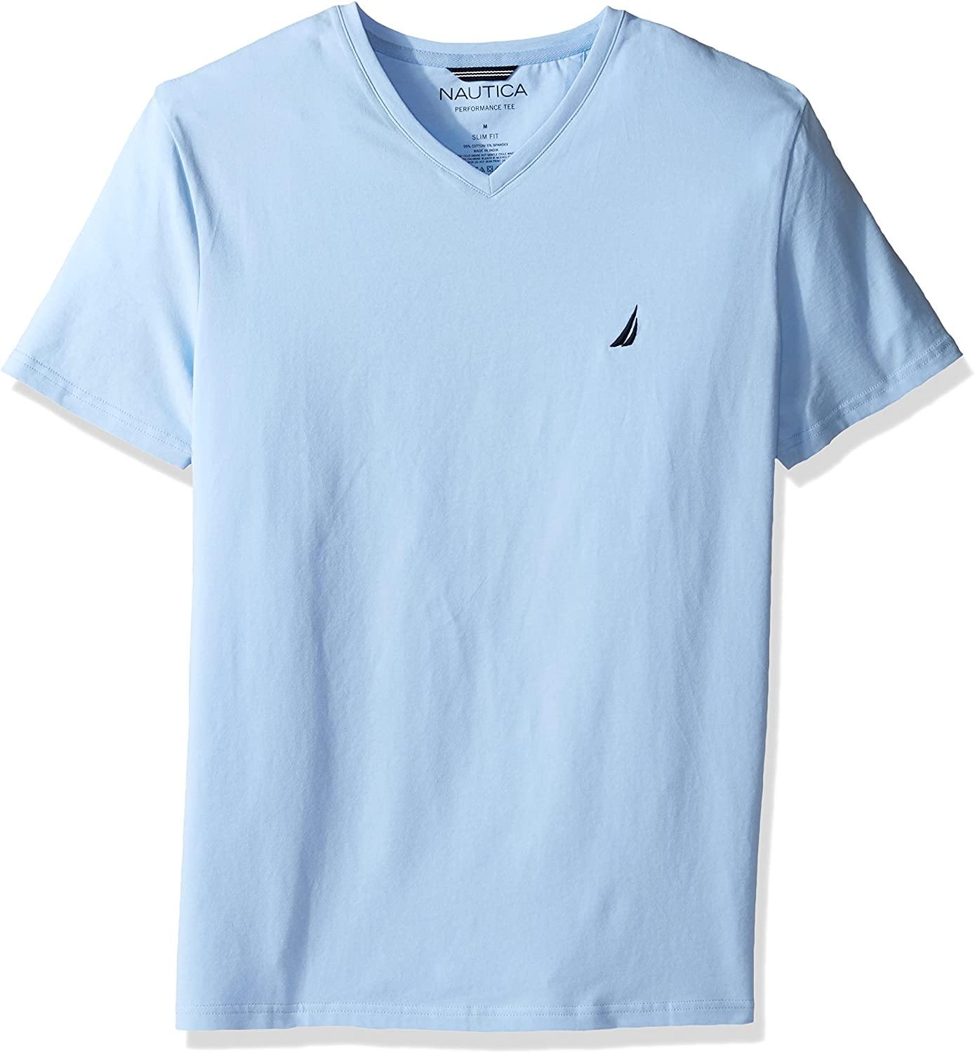 Nautica Men's Short Sleeve Solid Slim Fit V-Neck T-Shirt - JOY2ESpree
