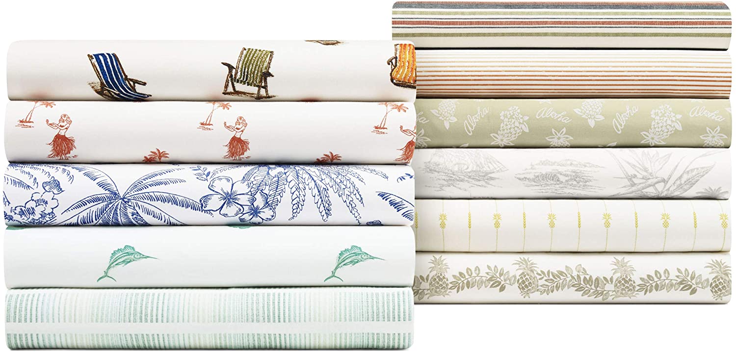 Tommy Bahama Aloha Pineapple Cotton Pillowcase Set, King