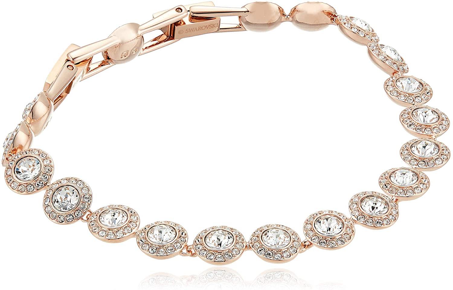 SWAROVSKI Women's Angelic Jewelry Collection, Rose Gold Tone Finish, Clear Crystals - JOY2ESpree