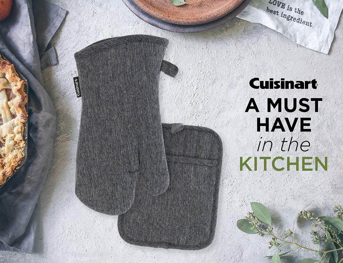 Cuisinart Chambray Neoprene Mini Oven Mitts, 2 Pack – Heat Resistant to 400 F . - JOY2ESpree