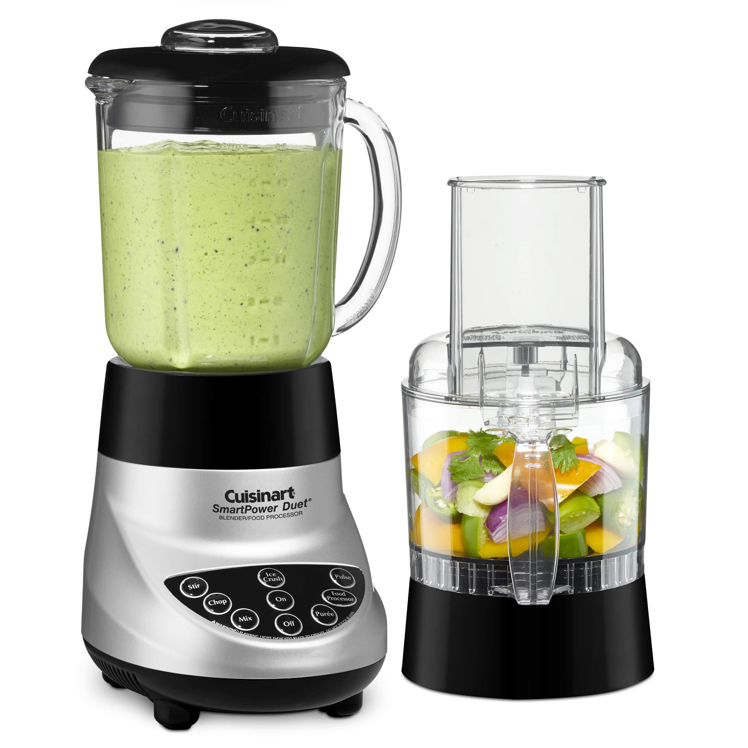 Cuisinart BFP-703BC Smart Power Duet Blender/Food Processor, Brushed Chrome, 3 cup, count of 6 - JOY2ESpree