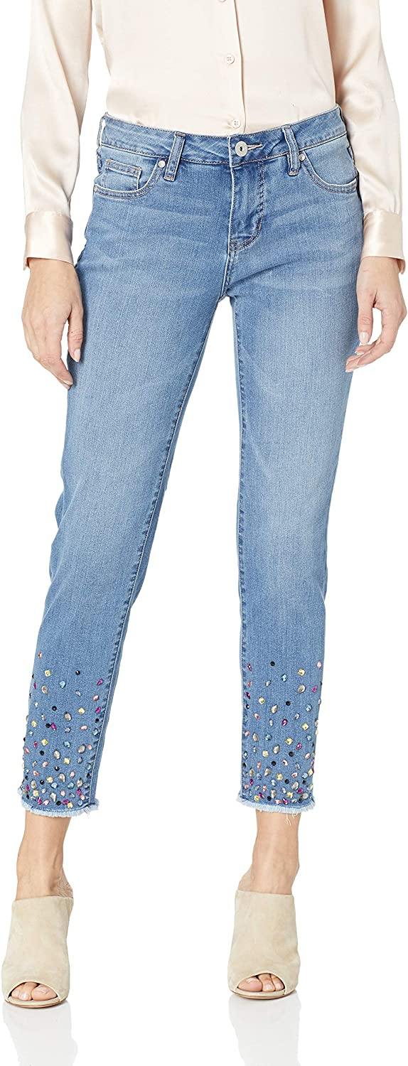 Jag Jeans Women's Carter Girlfriend Jean with Gems