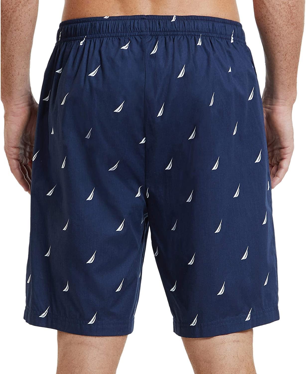 Nautica Men's Soft Woven 100% Cotton Elastic Waistband Sleep Pajama Short - JOY2ESpree