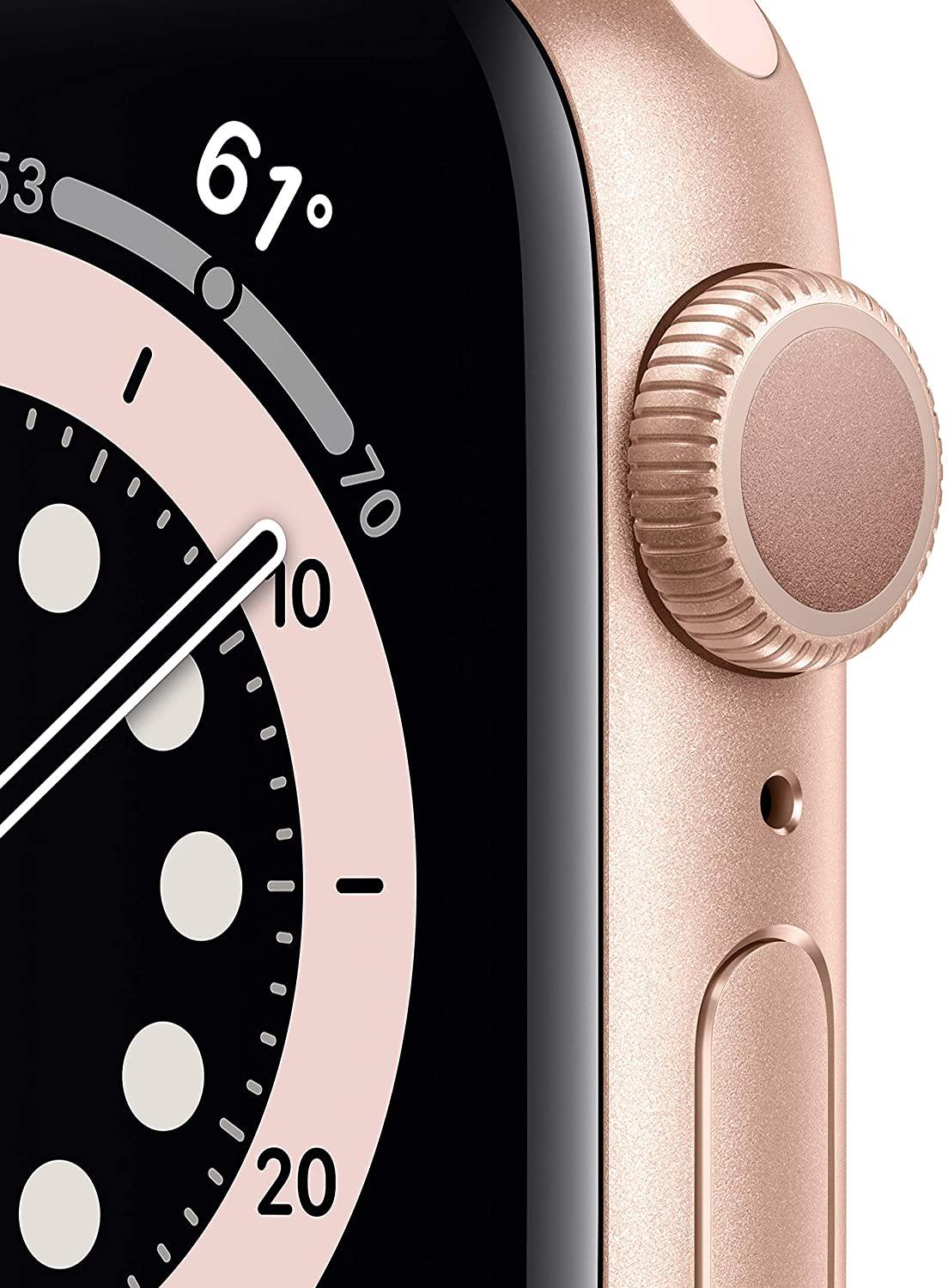 Apple Watch Series 6 (GPS, 44mm) - Space Gray Aluminum Case with Black Sport Band (Renewed) - JOY2ESpree