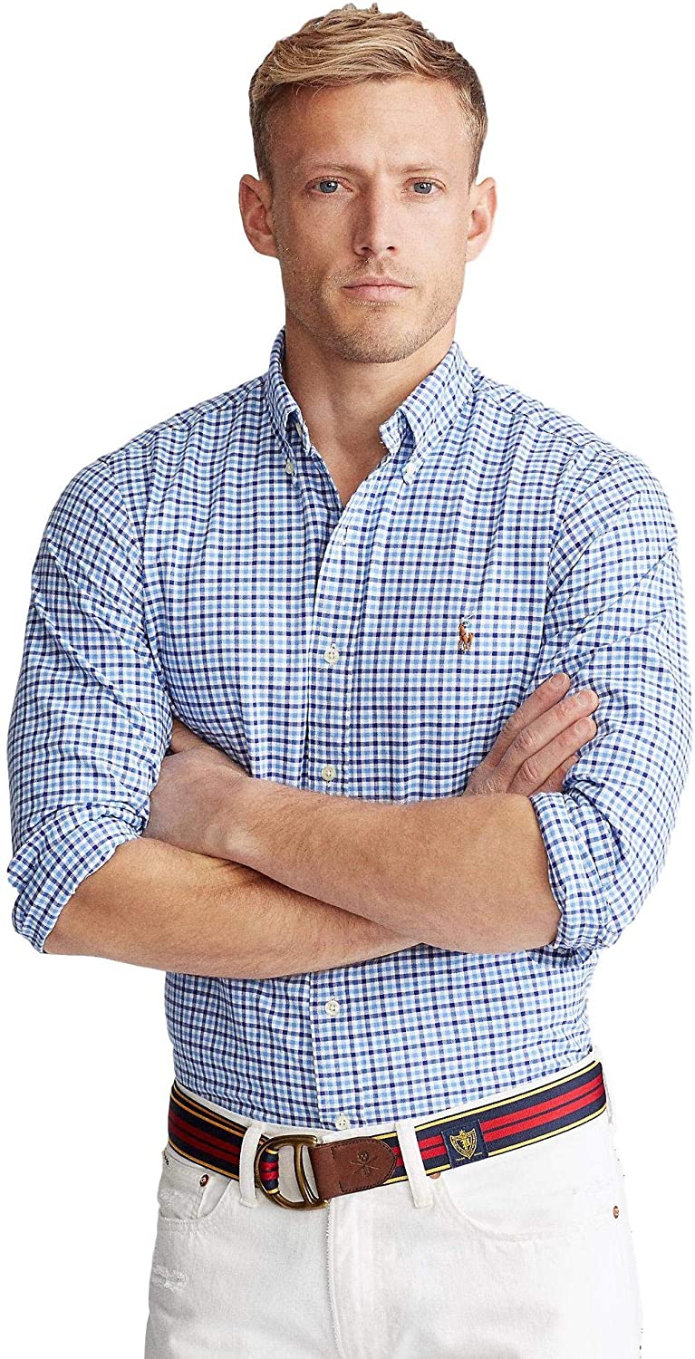 Ralph Lauren Mens Logo Button-Down Dress Shirt