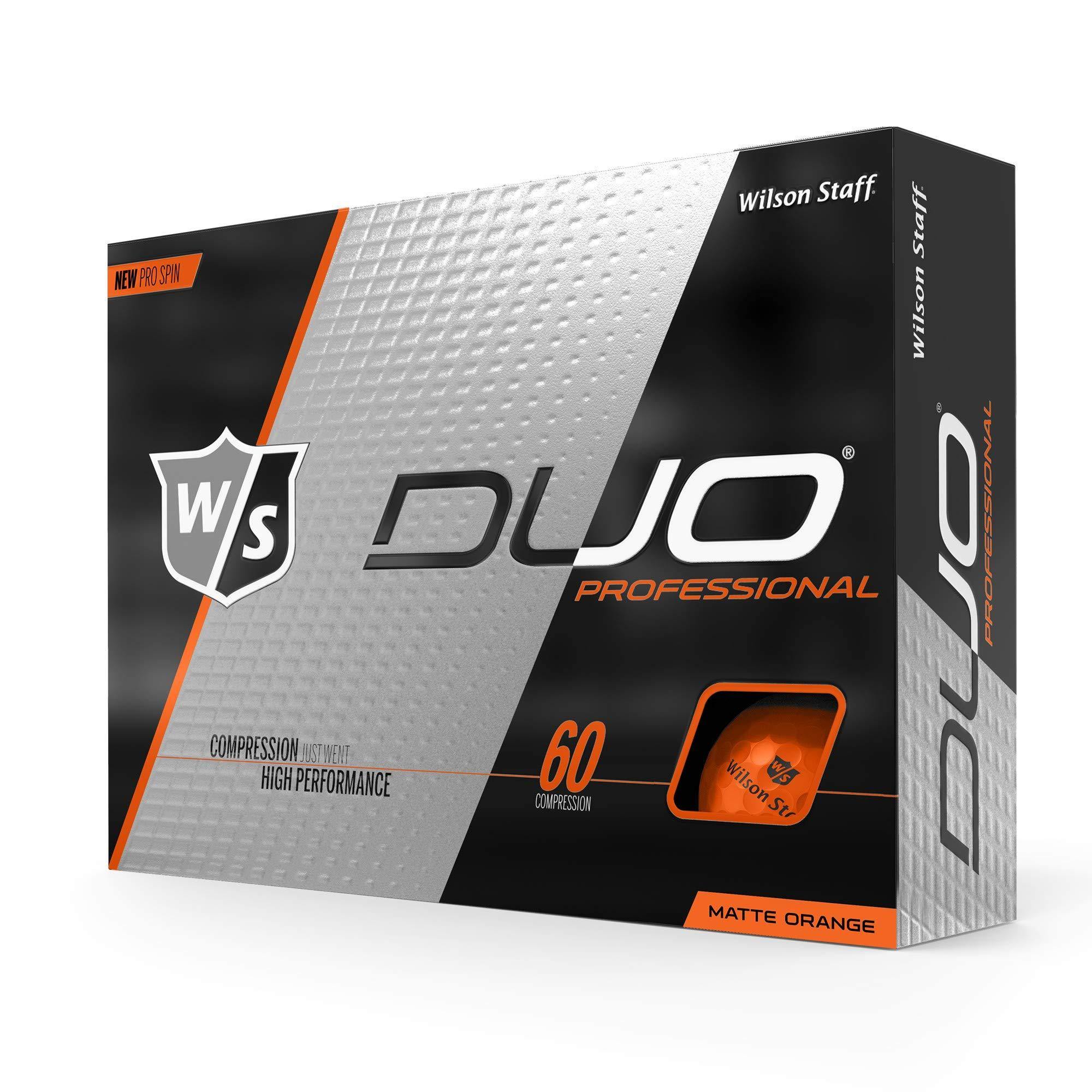 Wilson Staff DUO Professional Golf Ball, Orange - JOY2ESpree