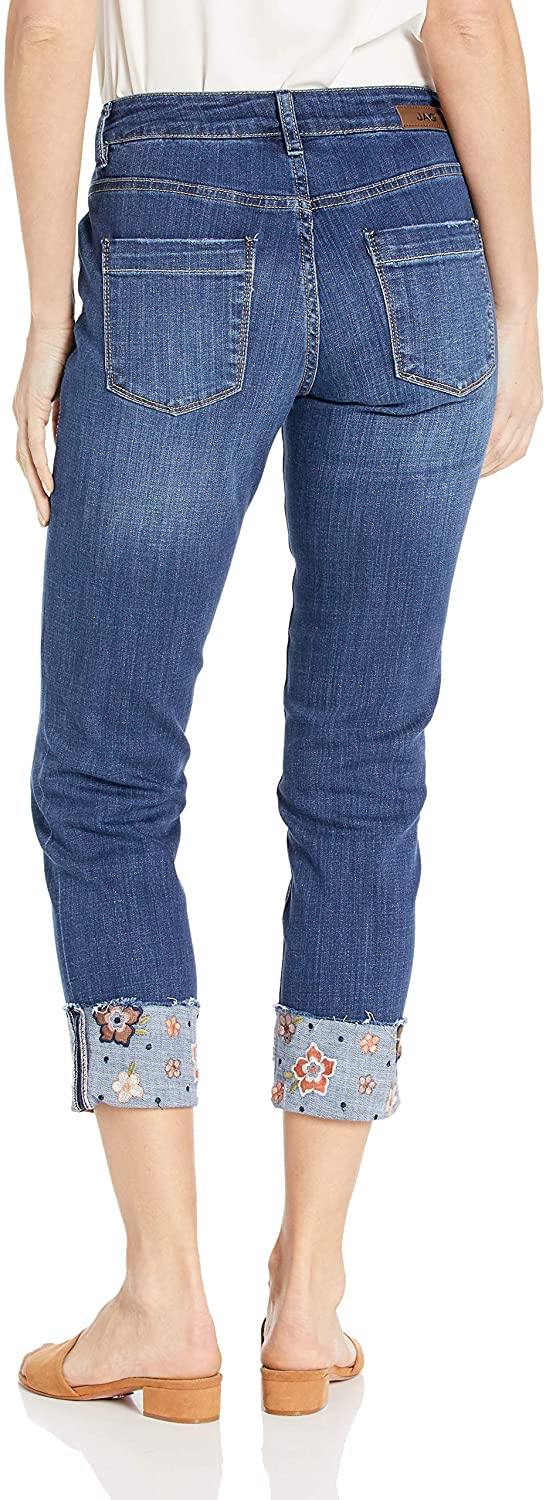 Jag Jeans Women's Carter Girlfriend Jean with Embroidered Cuff