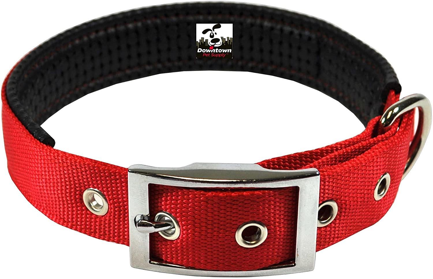 Downtown Pet Supply Deluxe Adjustable Thick Dog Collar, (Purple, XLarge)