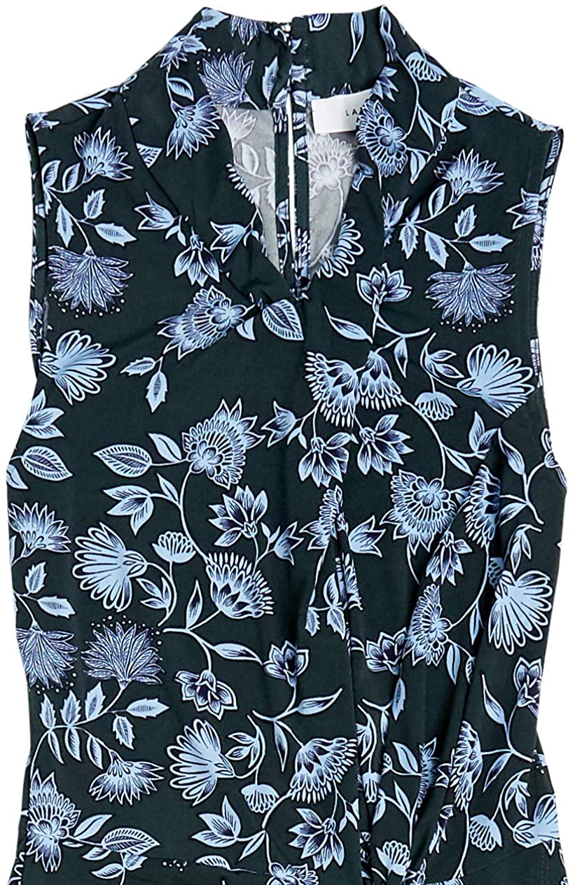 Amazon Brand - Lark & Ro Women's Sleeveless Crossover Twist Neck Faux Wrap Dress