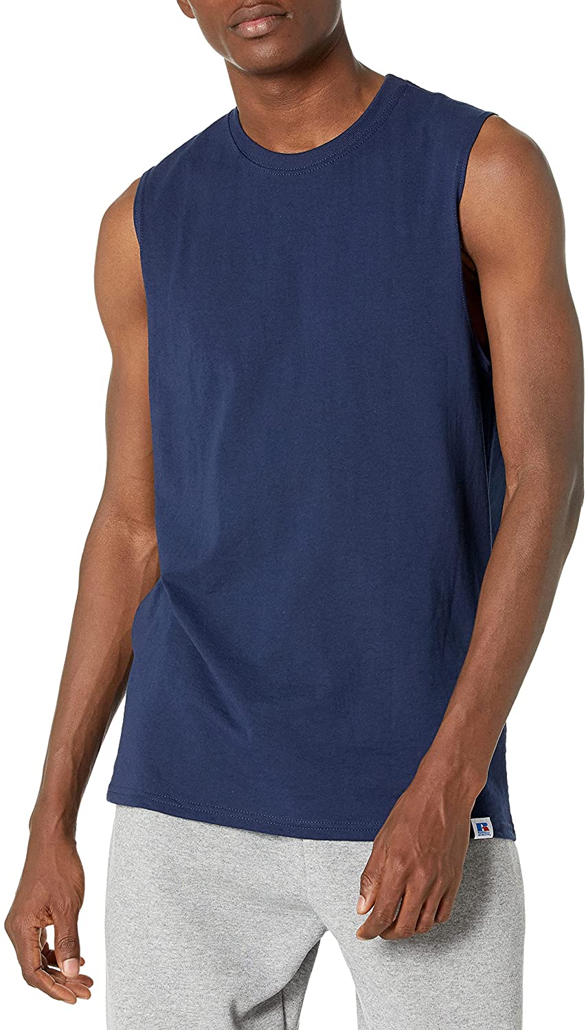 Russell Athletic Men's Cotton Performance Sleeveless Muscle T-Shirt