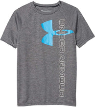 
                        
                          Load image into Gallery viewer, Under Armour Boys' Tech Split Logo Hybrid T-Shirt - JOY2ESpree
                        
                      