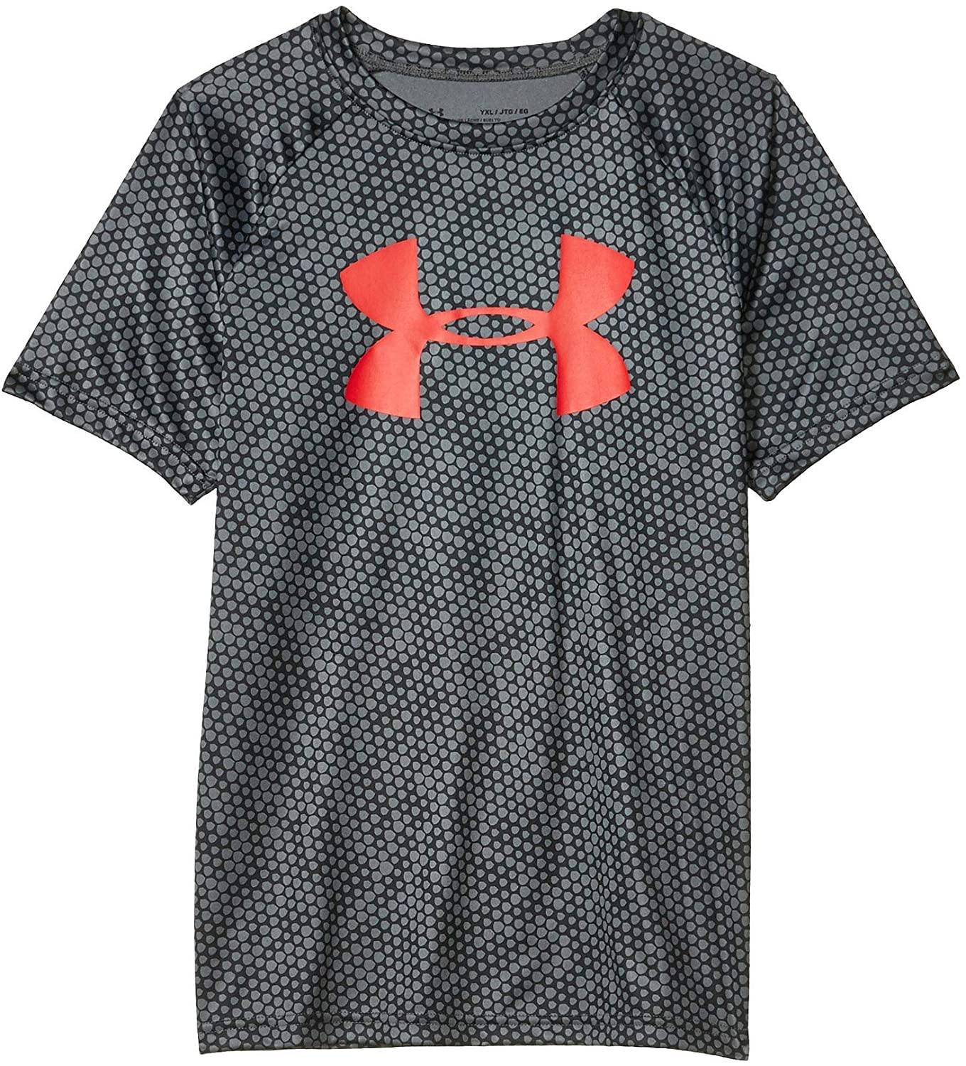 Under Armour Boys' Tech Big Logo Printed Short Sleeve Gym T-Shirt