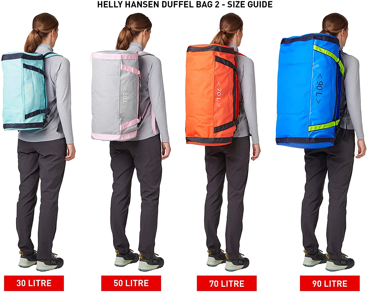 Helly-Hansen Unisex Hh Duffel 2 Packable Bag with Optional Backpack Straps