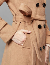 
                        
                          Load image into Gallery viewer, Escalier Women's Wool Trench Coat Winter Double-Breasted Jacket with Belts
                        
                      