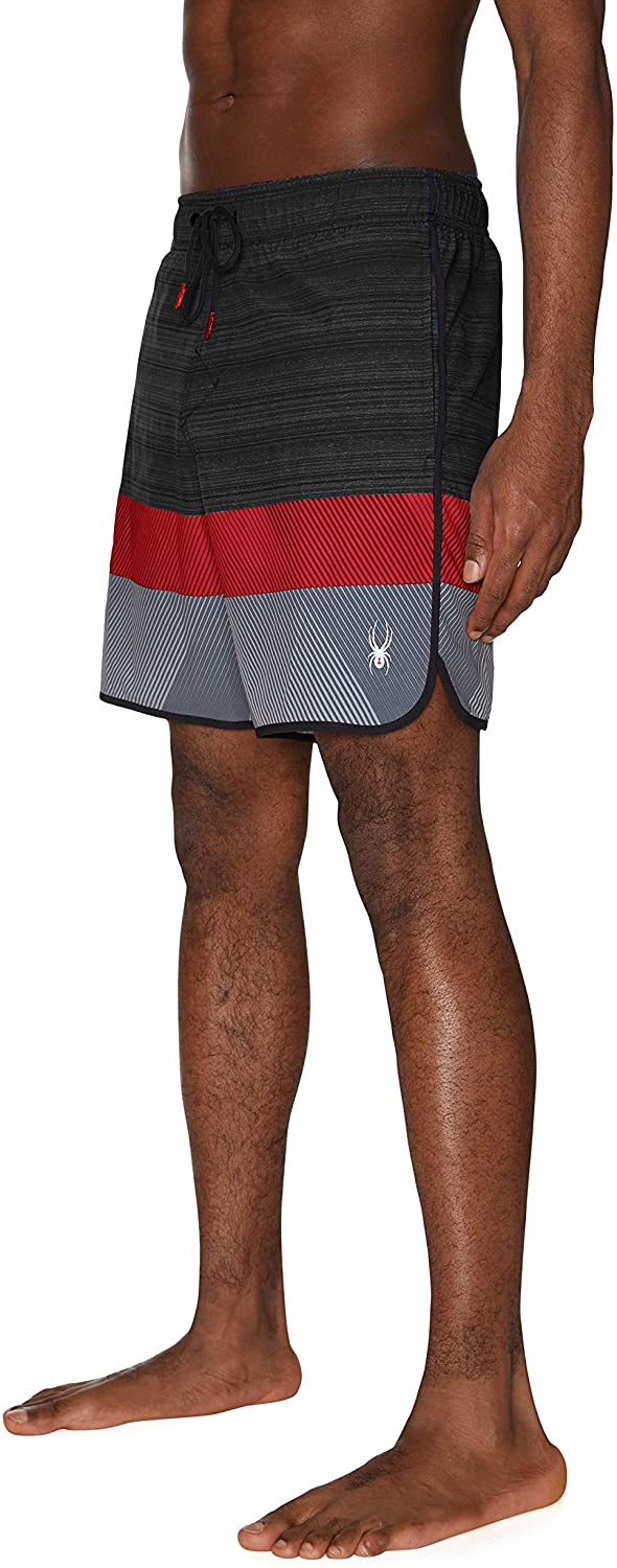 Spyder Men's 7" Textured Colorblock Volley Swim Trunks