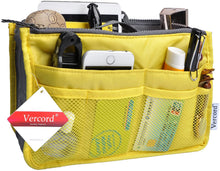 
                        
                          Load image into Gallery viewer, Vercord Purse Organizer Insert for Handbags Bag Organizers Inside Tote Pocketbook Women Nurse Nylon 13 Pockets Black Medium
                        
                      