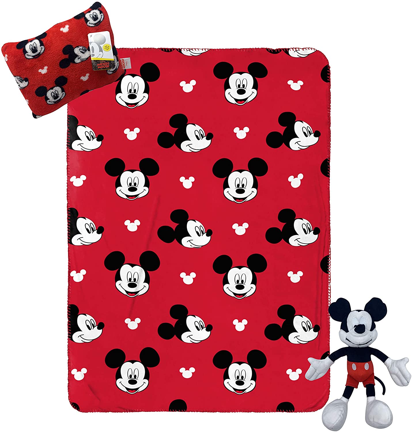 Jay Franco Mine craft Travel Set - 3 Piece Kids Travel Set Includes Blanket, Pillow
