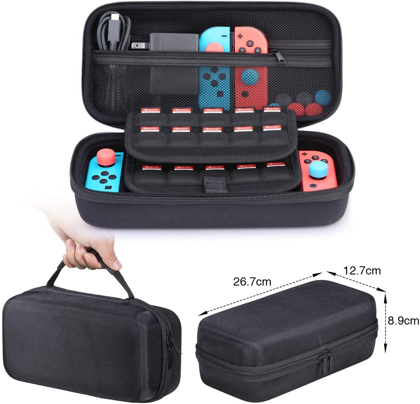 HEYSTOP Case Compatible with Nintendo Switch Carry Case Pouch Switch Cover Case 6 Joycon Grips - JOY2ESpree