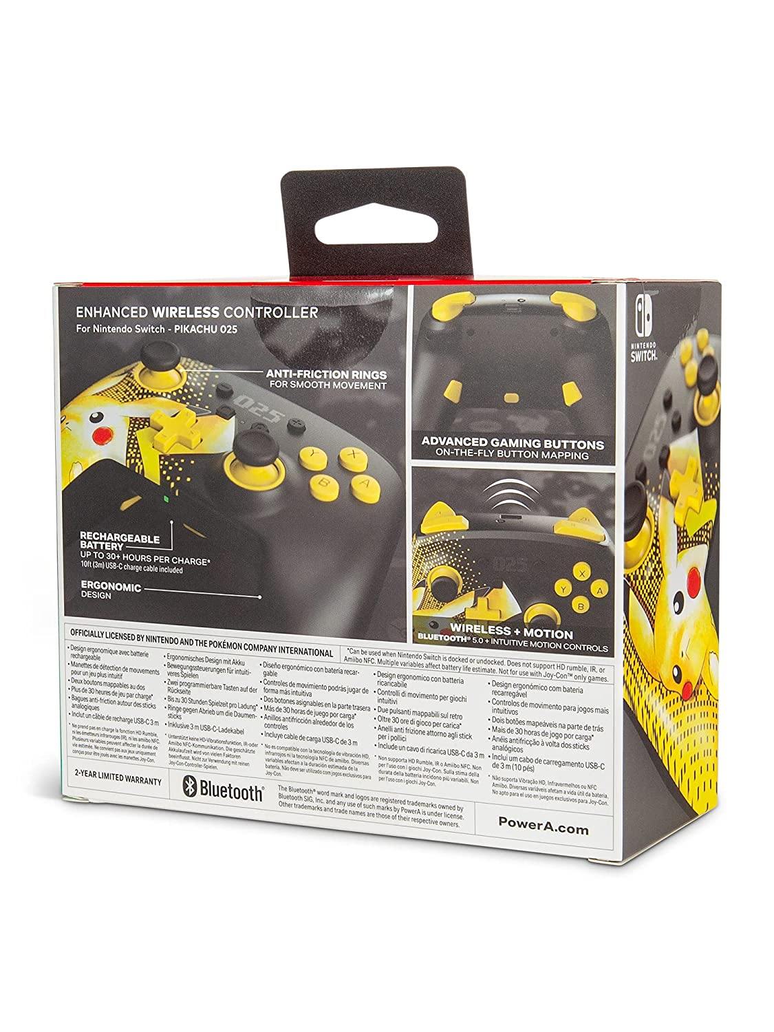PowerA Enhanced Wireless Controller for Nintendo Switch - Waluigi, Nintendo Switch Lite, Gamepad, game controller, Bluetooth controller, rechargeable - JOY2ESpree