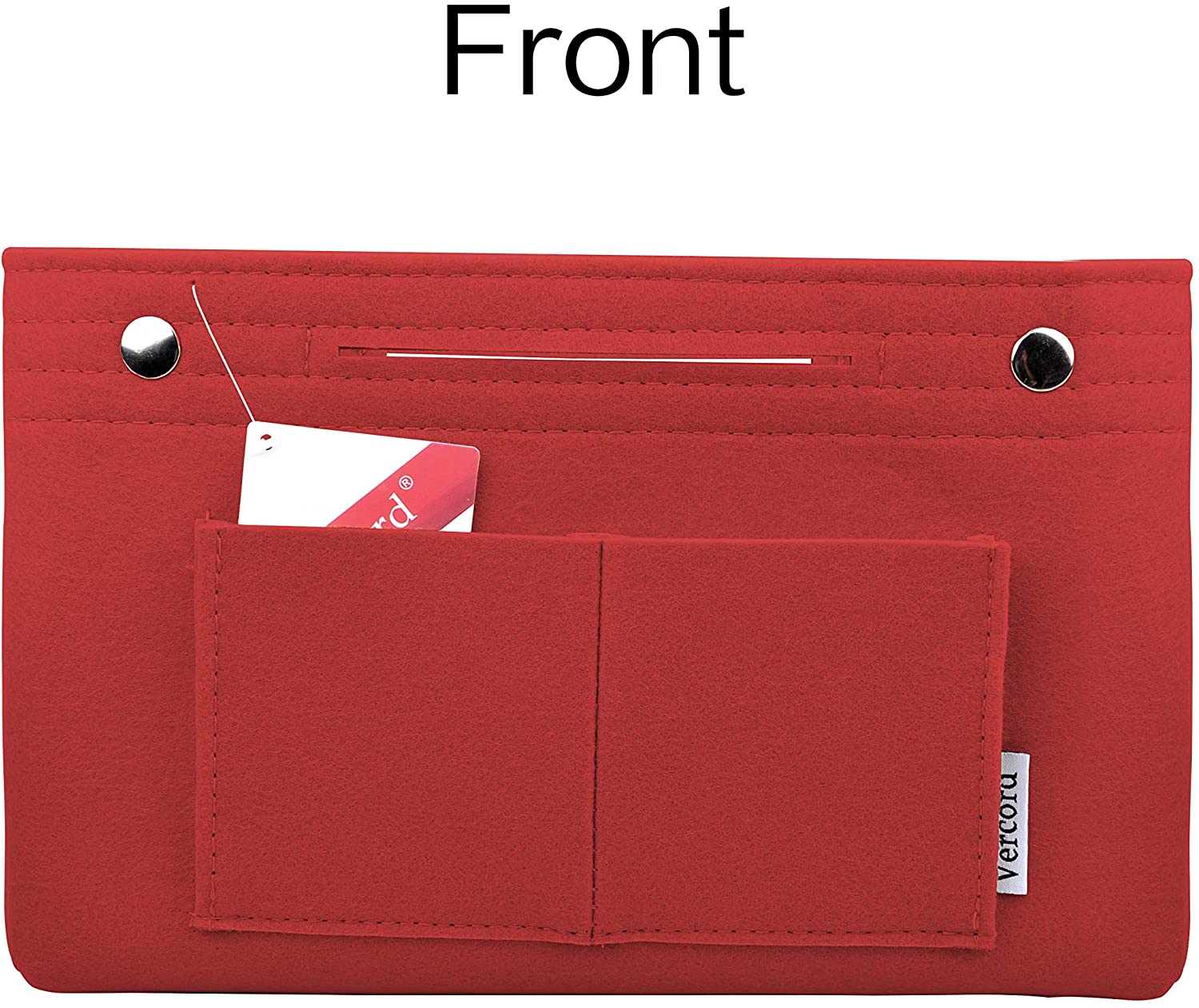 Vercord Felt Tote Handbag Purse Pocketbook Organizer Insert Divider Shaper Bag in Bag