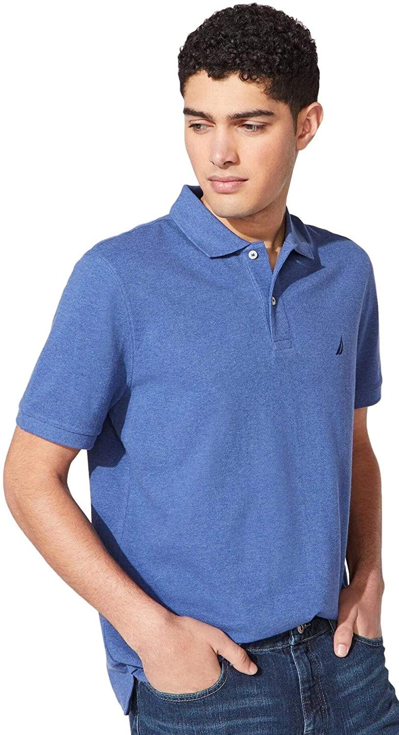 Nautica Men's Classic Fit Short Sleeve Solid Soft Cotton Polo Shirt - JOY2ESpree