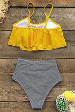 
                        
                          Muat gambar ke penampil Galeri, CUPSHE Women's High Waisted Falbala Bikini Set
                        
                      