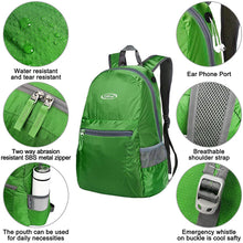 
                        
                          Load image into Gallery viewer, G4Free Ultra Lightweight Packable Backpack Travel Hiking Daypack Handy Foldable Water Resistant Camping Outdoor Backpack
                        
                      