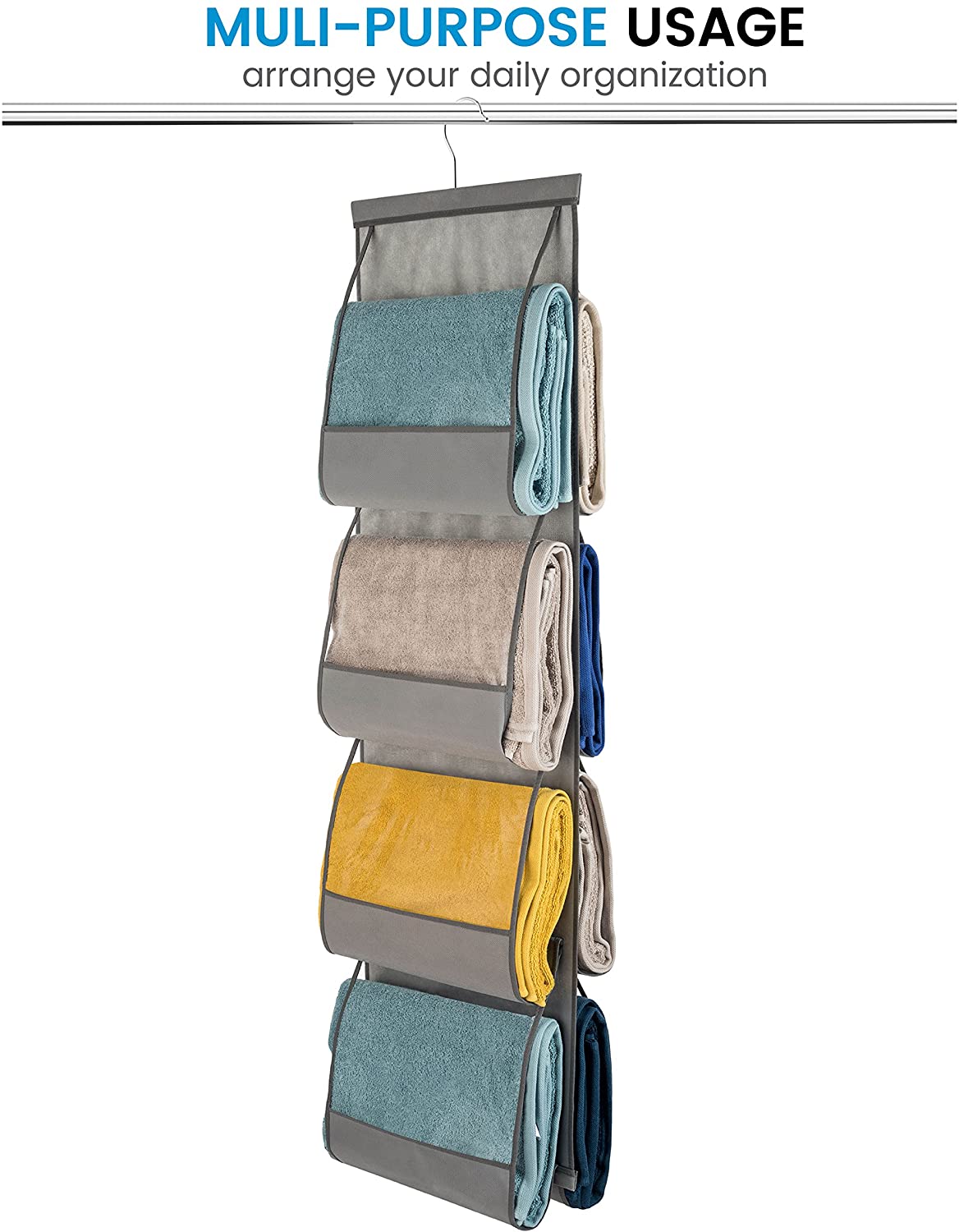 Zober Hanging Purse Organizer For Closet Clear Handbag Organizer