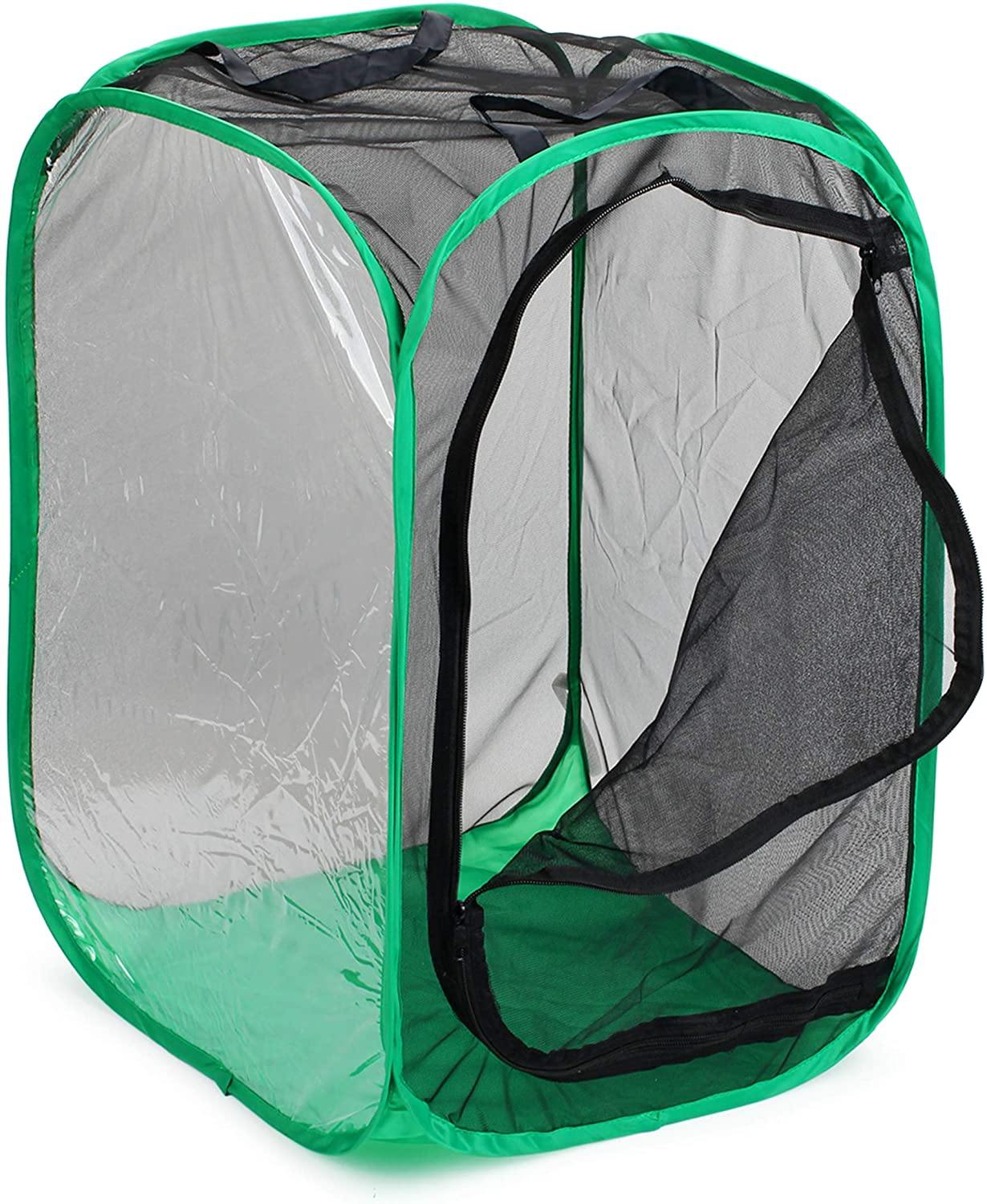 RESTCLOUD 36" Large Monarch Butterfly Habitat, Giant Collapsible Insect Mesh Cage Terrarium Pop-up 24 x 24 x 36 Inches - JOY2ESpree