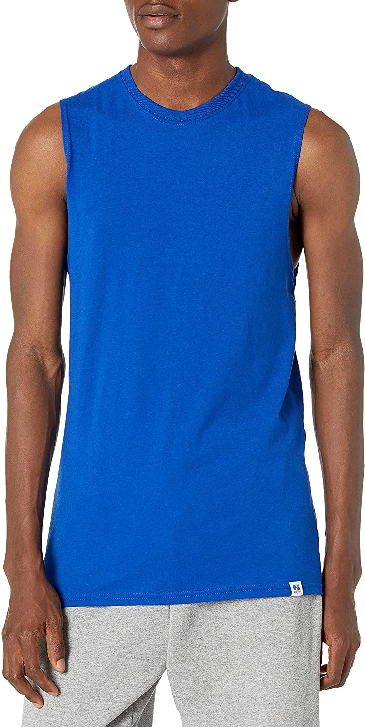 Russell Athletic Men's Cotton Performance Sleeveless Muscle T-Shirt