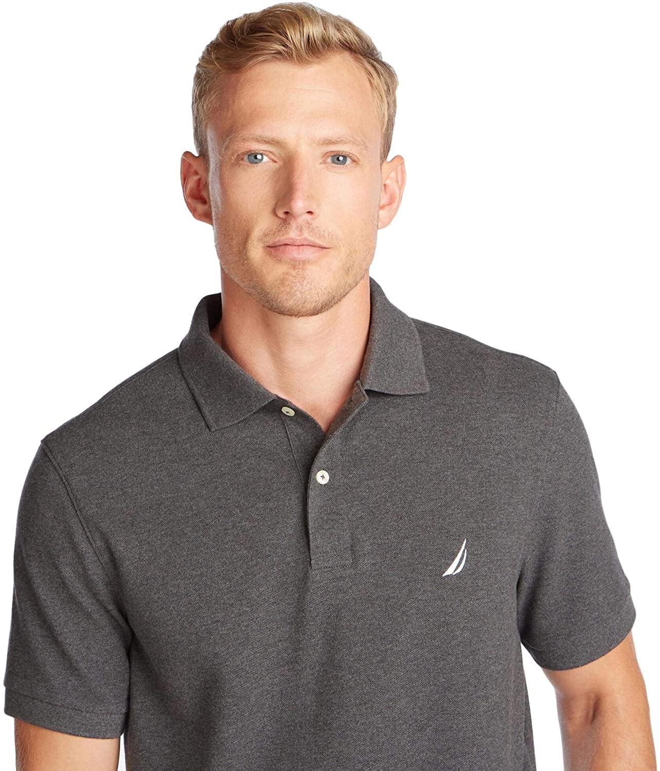 Nautica Men's Classic Fit Short Sleeve Solid Soft Cotton Polo Shirt - JOY2ESpree