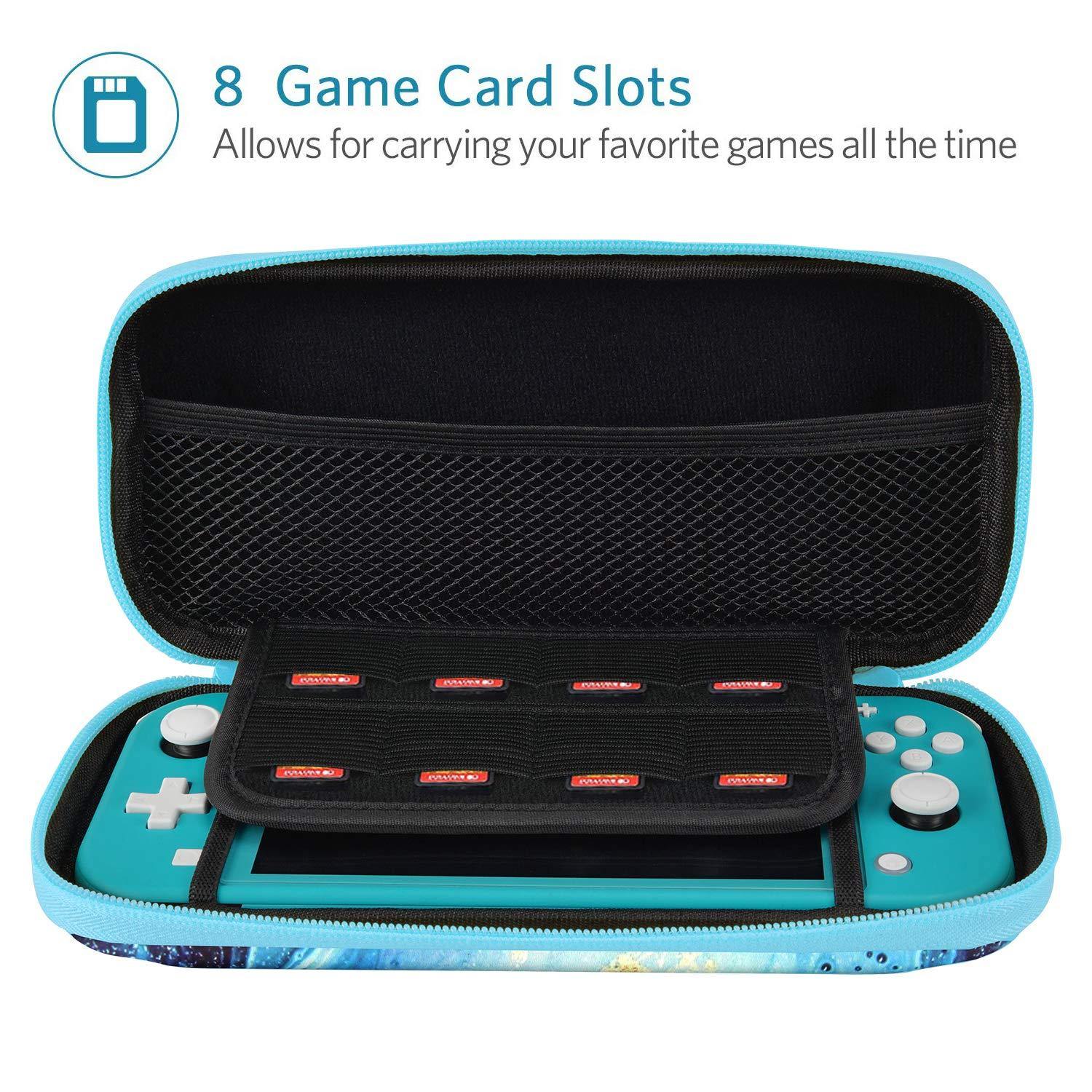 CoBak Carrying Case for Nintendo Switch Lite - with 1 Screen Protector, 1 Grip Case and 4 Thumb Grip Caps. - JOY2ESpree
