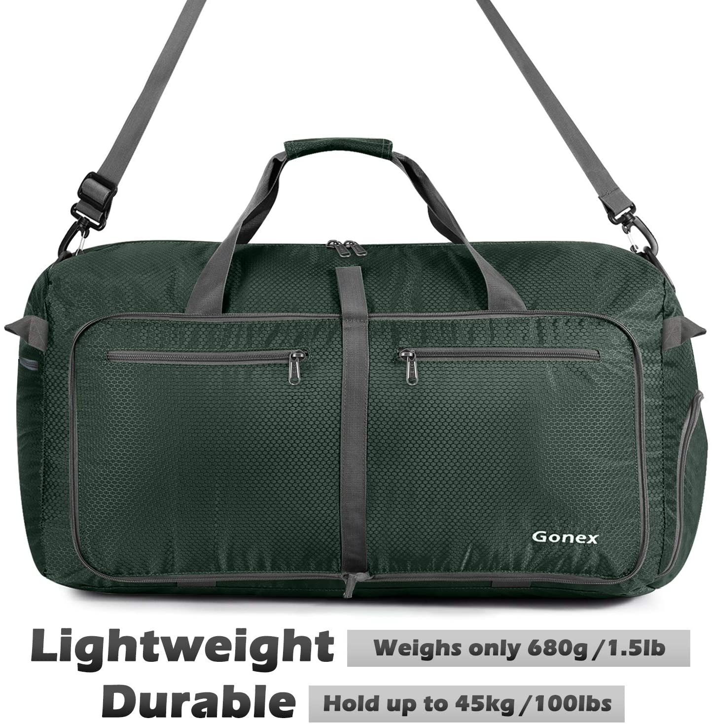 Gonex 150L Travel Duffel Bag Foldable Extra Large Duffle Bag XL Heavy Duty for Men Women for Luggage Shopping Gray