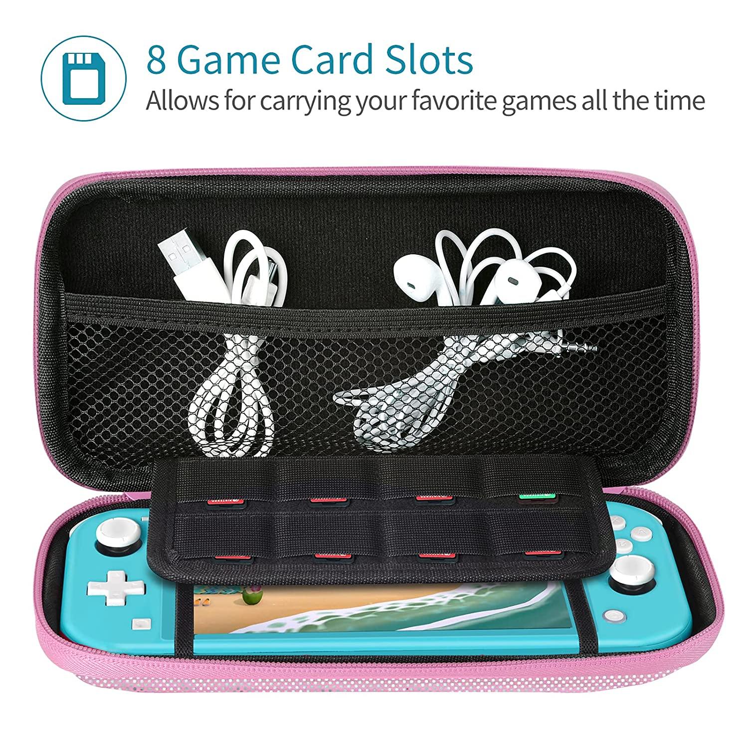 CoBak Carrying Case for Nintendo Switch Lite - with 1 Screen Protector, 1 Grip Case and 4 Thumb Grip Caps. - JOY2ESpree
