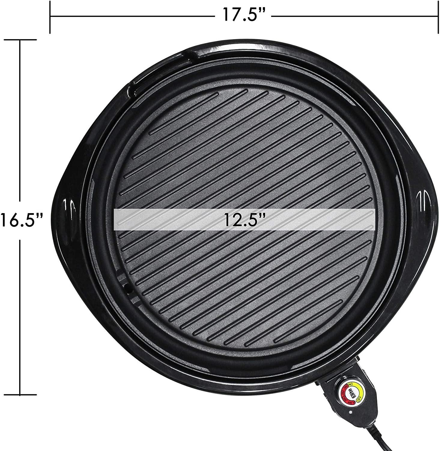 Elite Gourmet Smokeless Indoor Electric BBQ Grill with Glass Lid Dishwasher Safe - JOY2ESpree
