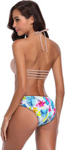 
                        
                          画像をギャラリービューアに読み込む, SHEKINI Women's Floral Printing Cutout Strappy Halter Swimsuits Bikini Suits
                        
                      