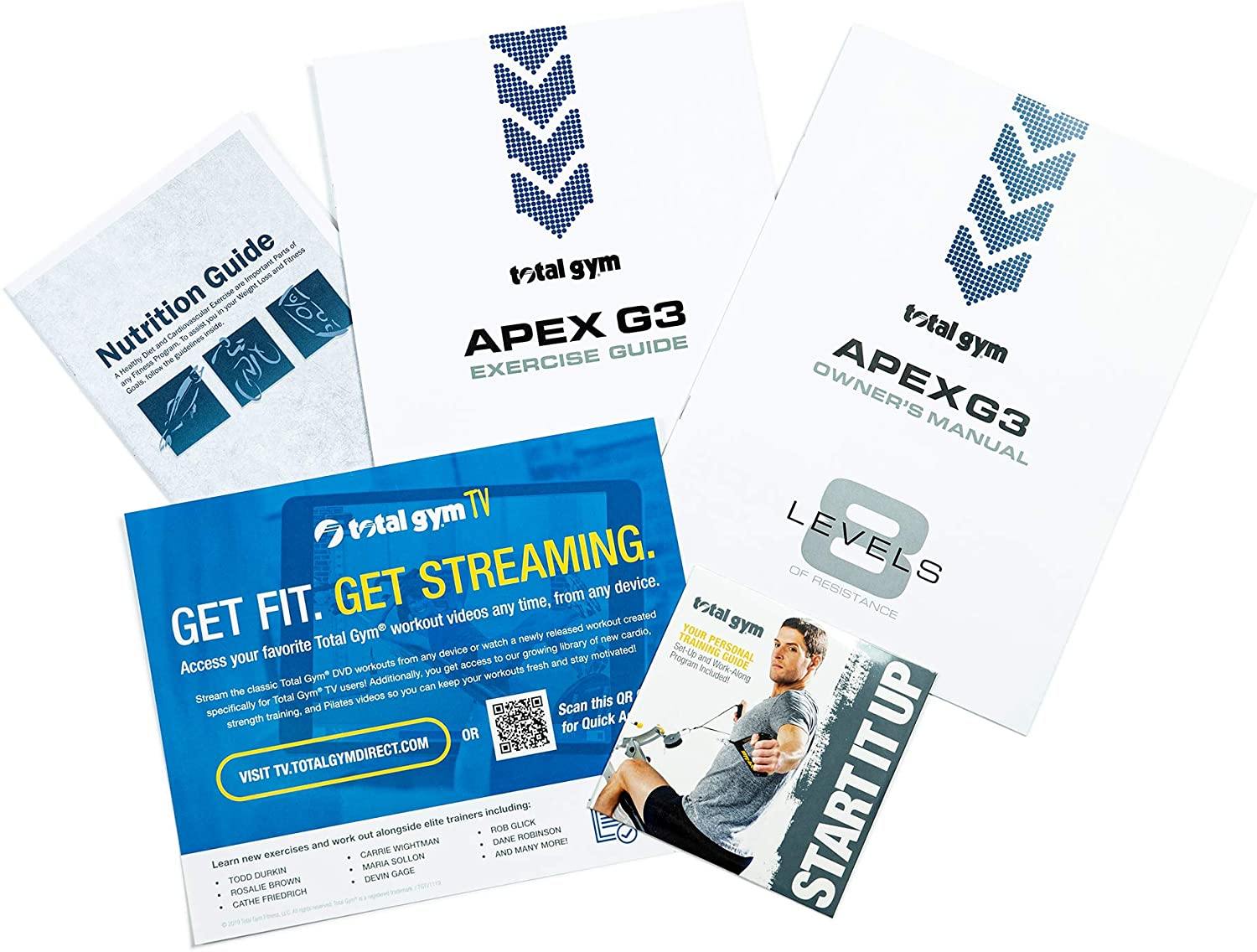 Total Gym APEX Versatile Indoor Home Workout Total Body Strength Training Fitness Equipment with up to 10 Levels of Resistance and Attachments - JOY2ESpree